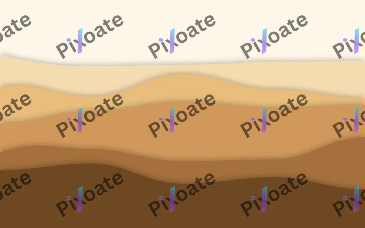 Desert Dune Layers — light beige, orange and brown papercut background