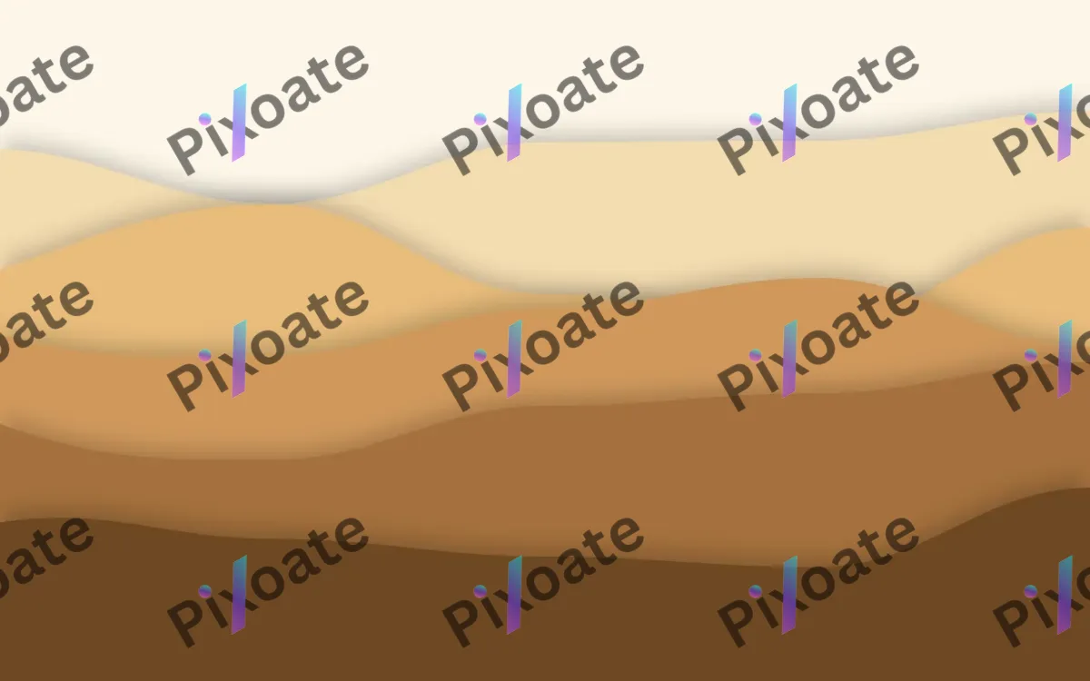 Desert Dune Layers Deep — light beige, orange and brown papercut background