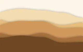 Desert Dune Layers Deep II — light beige, orange and brown papercut background, variation II