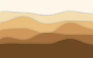 Desert Dune Layers Deep III — light beige, orange and brown papercut background, variation III