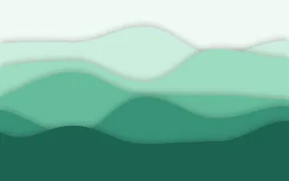 Mint Morning Deep — light green and teal papercut background