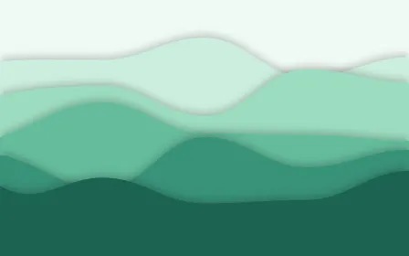 Mint Morning Deep — light green and teal papercut background