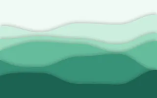 Mint Morning Deep II — light green and teal papercut background, variation II