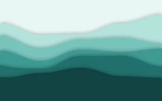 Teal Tide Deep — light teal papercut background
