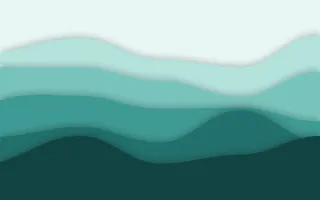 Teal Tide Deep II — light teal papercut background, variation II