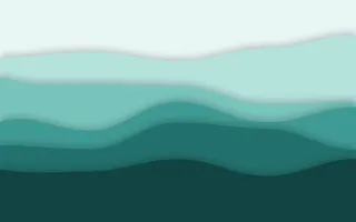 Teal Tide Deep III — light teal papercut background, variation III