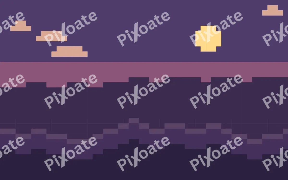 Pixel Dusk Town — dark purple pixel background