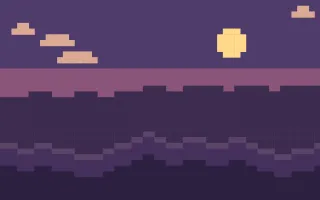 Pixel Dusk Town — dark purple pixel background