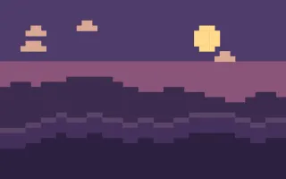 Pixel Dusk Town II — dark purple pixel background, variation II