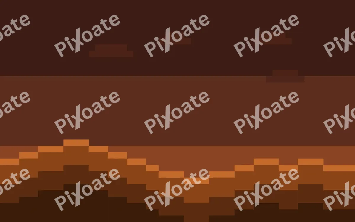 Pixel Emberfield — dark brown and orange pixel background