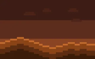 Pixel Emberfield — dark brown and orange pixel background