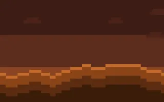 Pixel Emberfield II — dark brown and orange pixel background, variation II