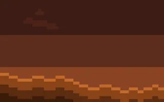 Pixel Emberfield III — dark brown and orange pixel background, variation III
