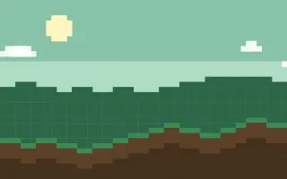 Pixel Forest III — colourful green and brown pixel background, variation III