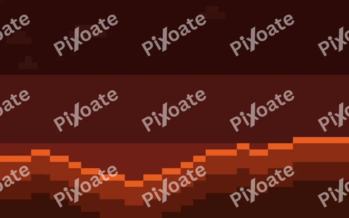 Pixel Lava — dark black, orange and brown pixel background