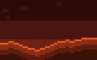 Pixel Lava — dark black, orange and brown pixel background