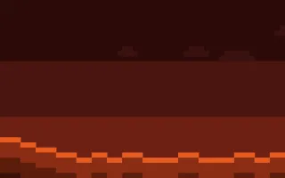 Pixel Lava II — dark black, orange and brown pixel background, variation II