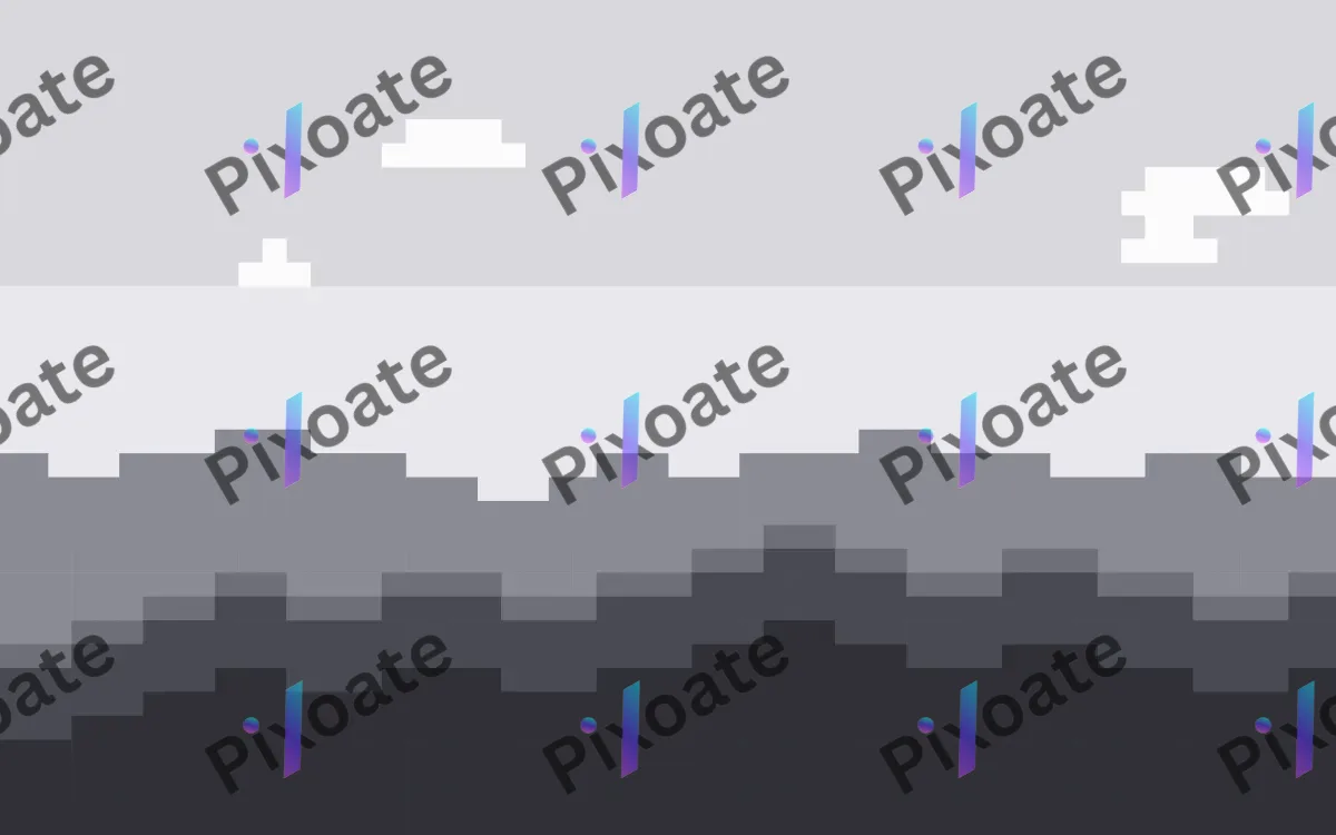 Pixel Mono — light grey pixel background