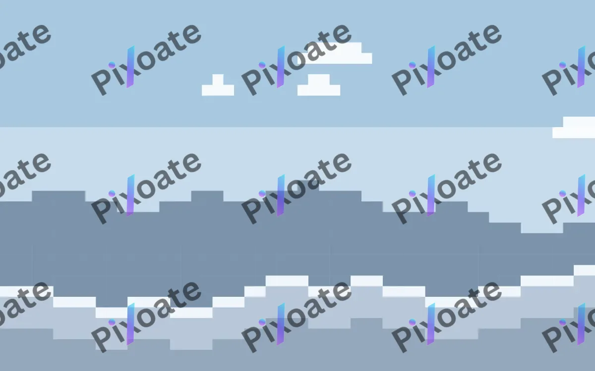 Pixel Snowfield — light blue and white pixel background