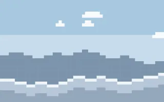 Pixel Snowfield — light blue and white pixel background