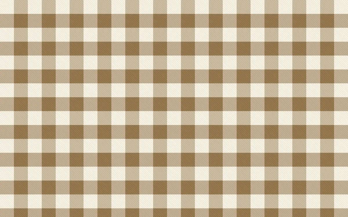Cotswold Stone Check — light beige and orange plaid background