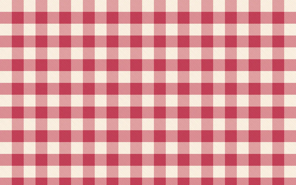 Island Punch Check — light beige and red plaid background