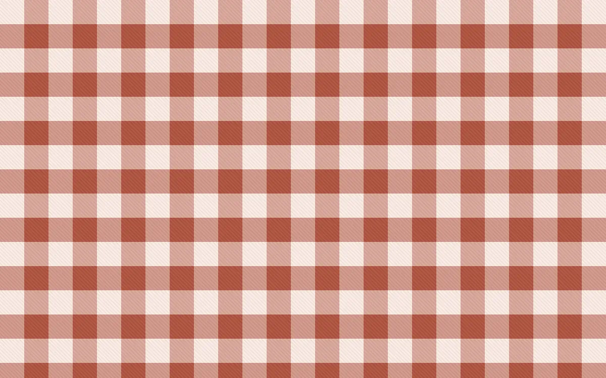 Jaipur Rose Check — light orange and red plaid background