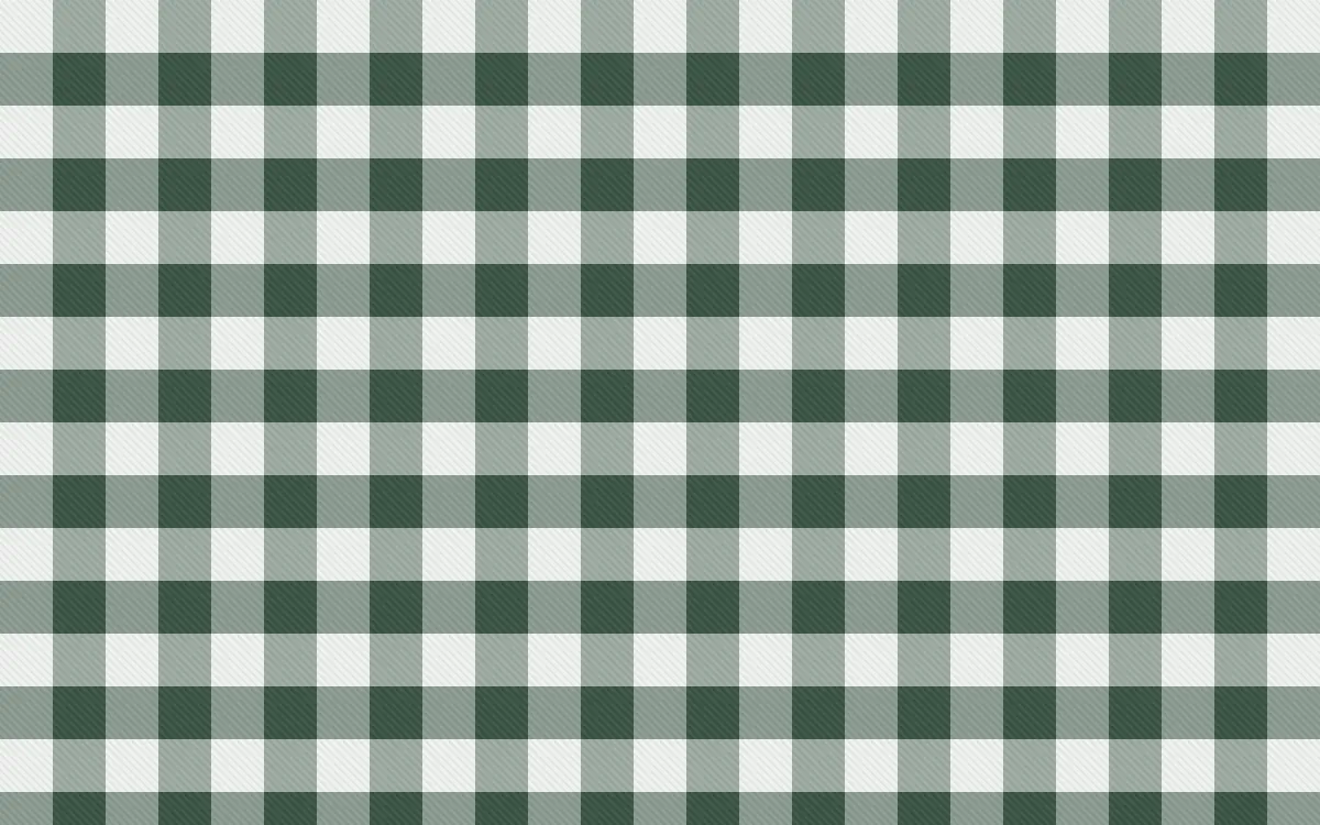 Kiwi Fern Check — light white and green plaid background