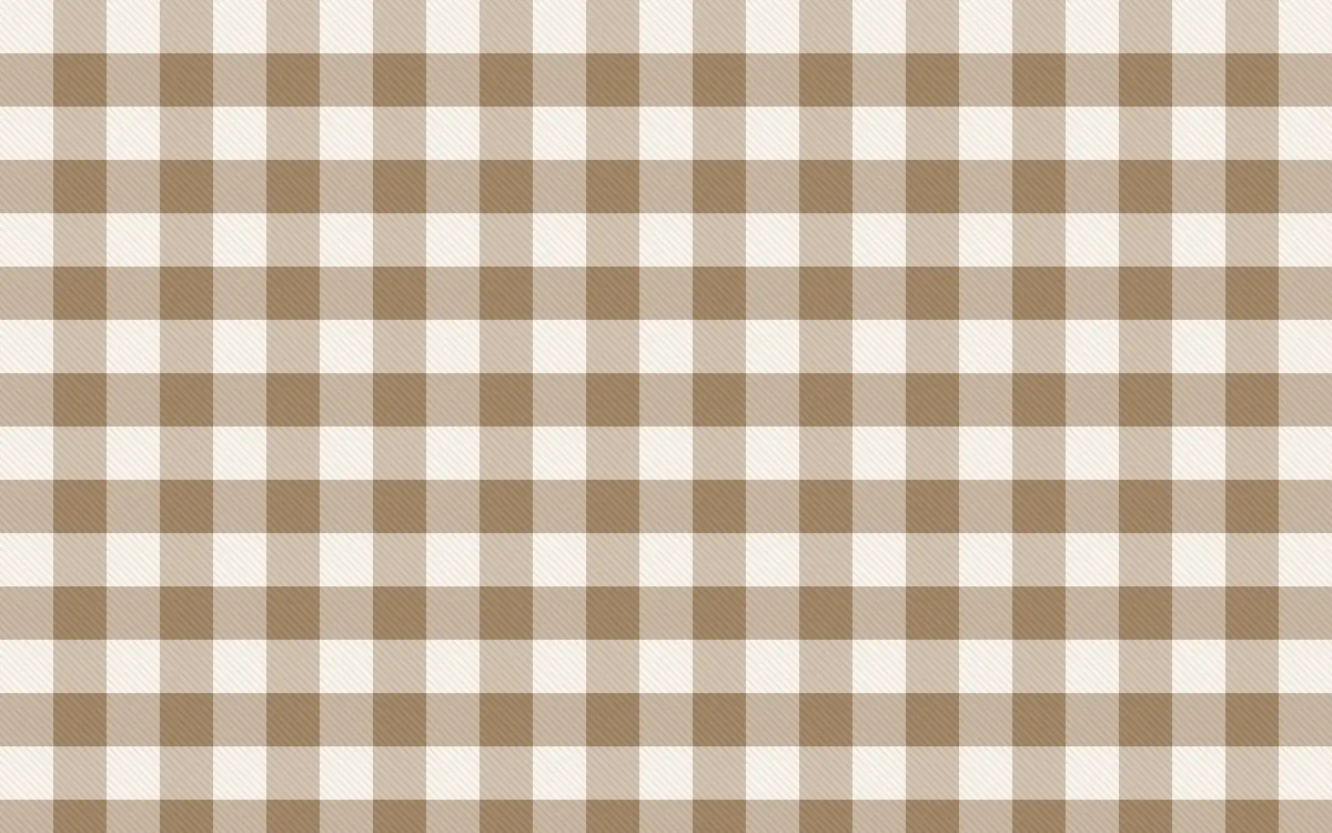 Manila Shell Check — light white and orange plaid background