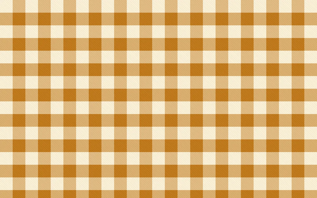 Marigold Temple Check — light beige and orange plaid background