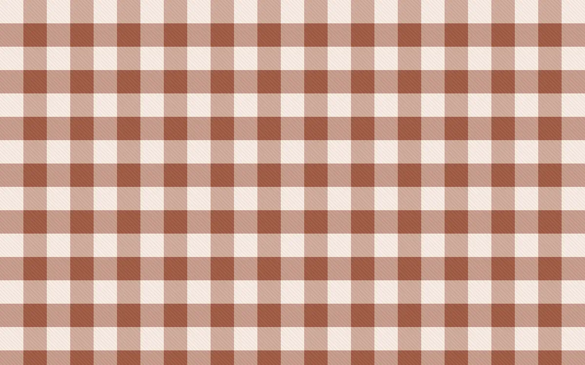Marrakech Rose Check — light beige and orange plaid background