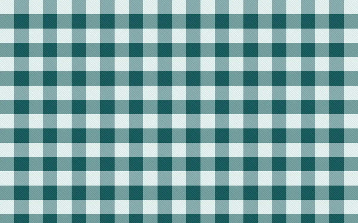 Peacock Court Check — light white and teal plaid background