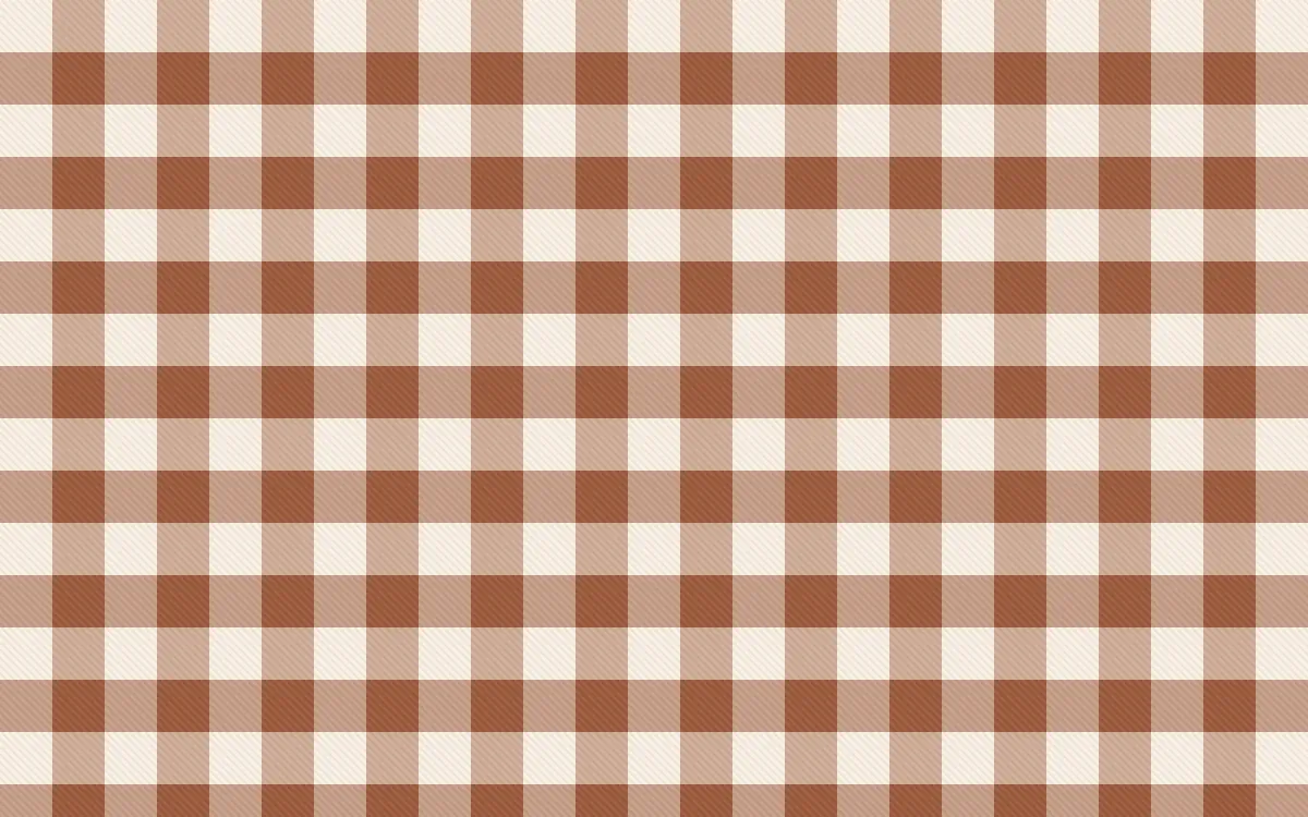 Santa Fe Adobe Check — light beige and orange plaid background