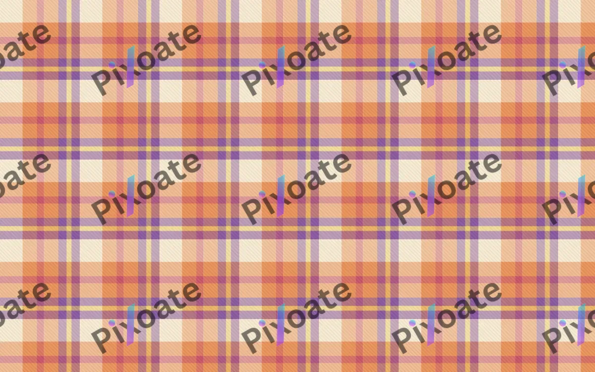 Sunset Madras — light beige, orange and purple plaid background
