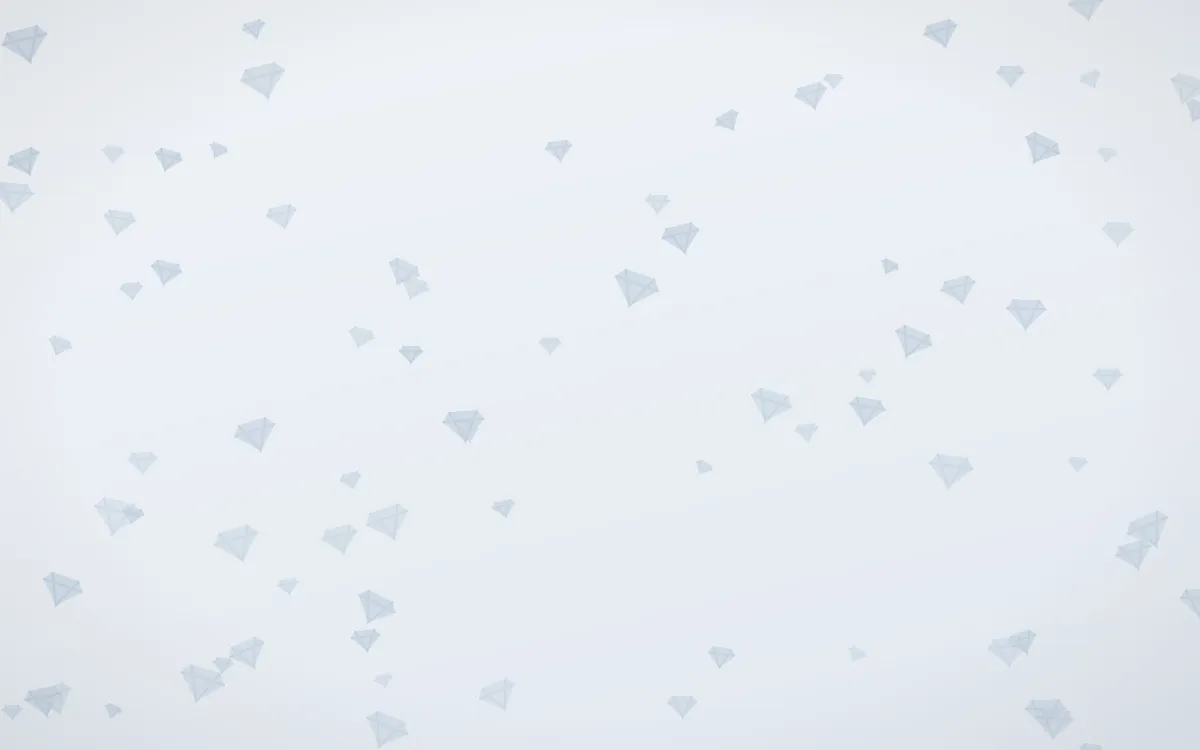 Mist Blue Gems — light blue and white playful background