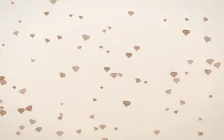 Mocha Milk Gems III — light orange and white playful background, variation III