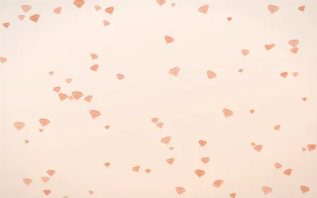 Peach Fuzz Gems — light orange and white playful background