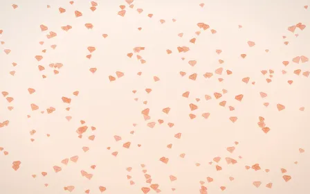 Peach Fuzz Gems Dense — light orange and white playful background