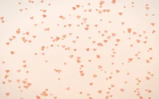 Peach Fuzz Gems Dense II — light orange and white playful background, variation II