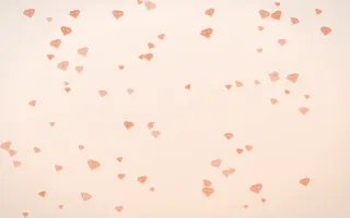 Peach Fuzz Gems III — light orange and white playful background, variation III