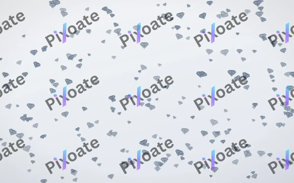 Slate Mist Gems Dense — light blue and white playful background