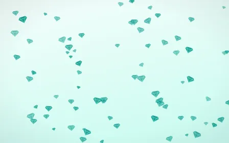 Teal Gems — light teal and white playful background