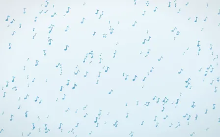 Arctic Frost Notes Dense — light blue and white playful background