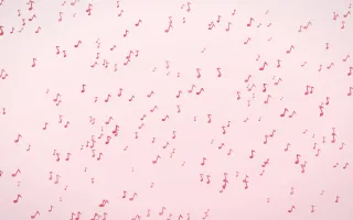 Cherry Soda Notes Dense — light red and white playful background