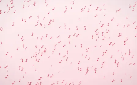 Cherry Soda Notes Dense — light red and white playful background