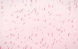 Cherry Soda Notes Dense II — light red and white playful background, variation II