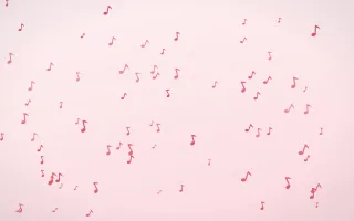 Cherry Soda Notes III — light red and white playful background, variation III