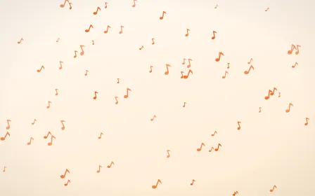 Coral Notes — light orange and white playful background