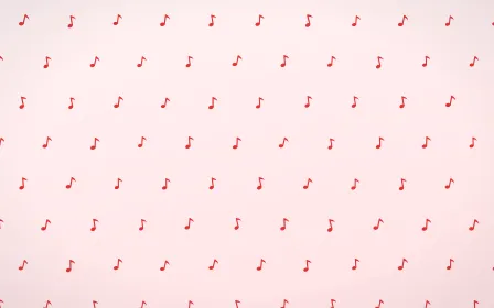 Crimson Notes — light red and white playful background