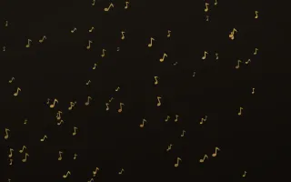 Golden Noir Notes II — dark gold, yellow and black playful background, variation II